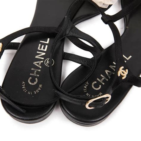 chanel strap sandals|authentic Chanel sandals.